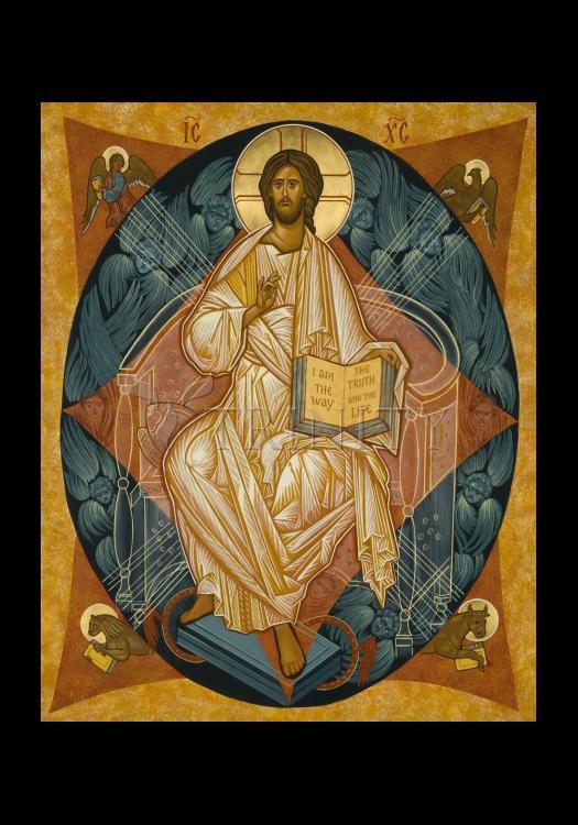 Christ Enthroned - Holy Card by Julie Lonneman - Trinity Stores