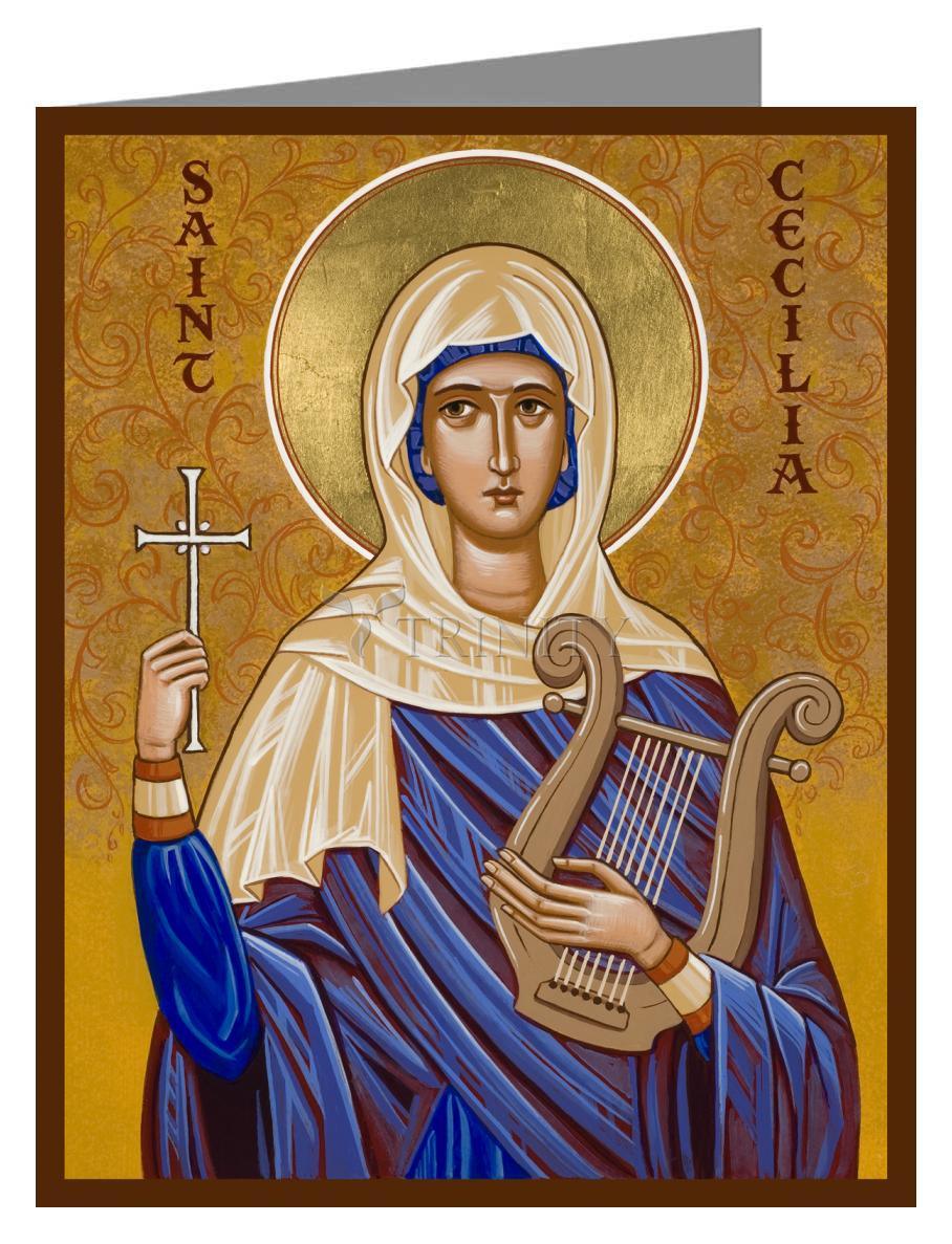 St. Cecilia - Note Card Custom Text by Julie Lonneman - Trinity Stores