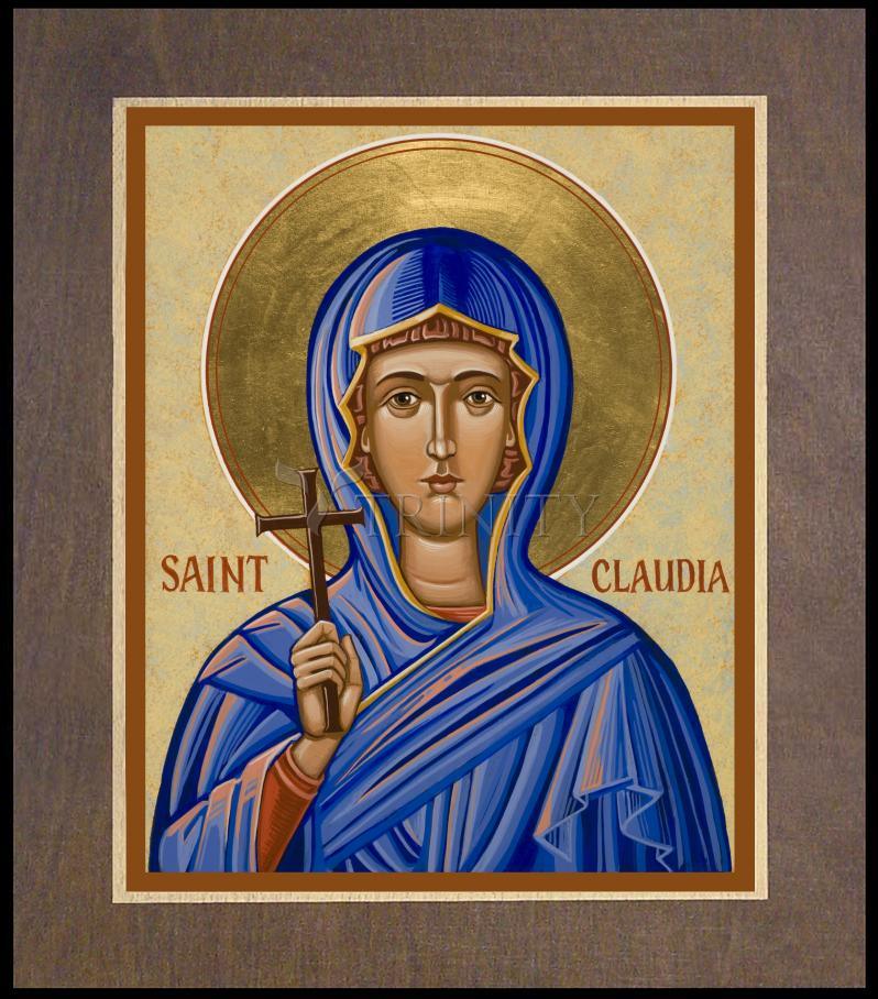 St. Claudia - Wood Plaque Premium by Julie Lonneman - Trinity Stores