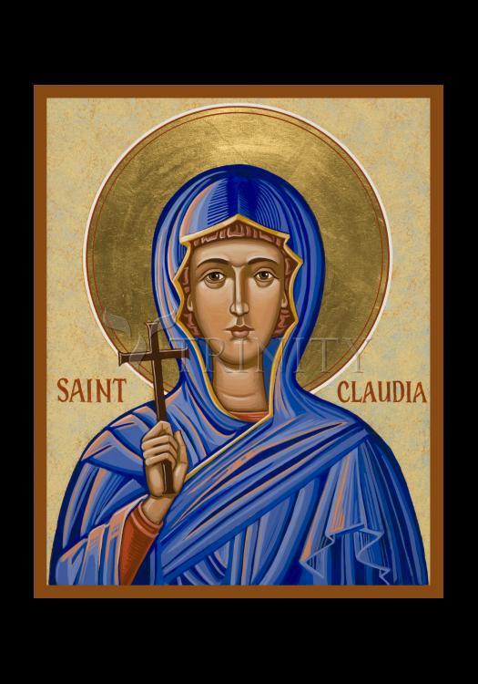 St. Claudia - Holy Card by Julie Lonneman - Trinity Stores
