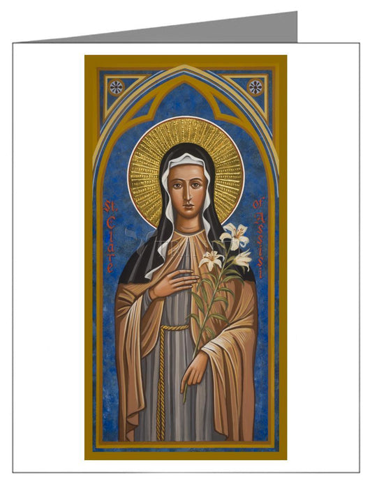 St. Clare of Assisi - Note Card Custom Text by Julie Lonneman - Trinity Stores