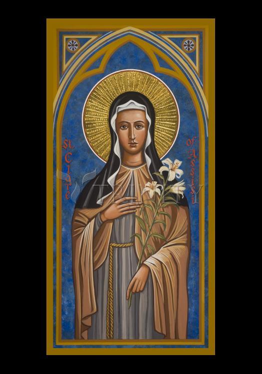 St. Clare of Assisi - Holy Card by Julie Lonneman - Trinity Stores