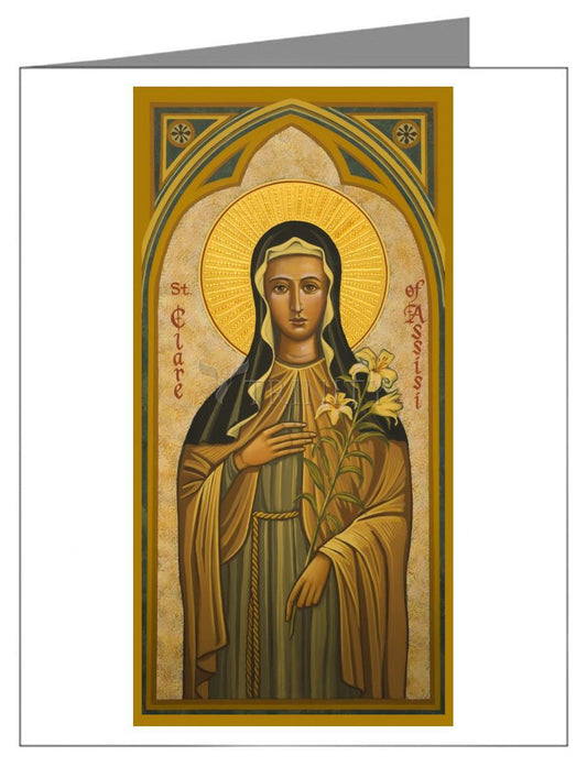 St. Clare of Assisi - Note Card by Julie Lonneman - Trinity Stores