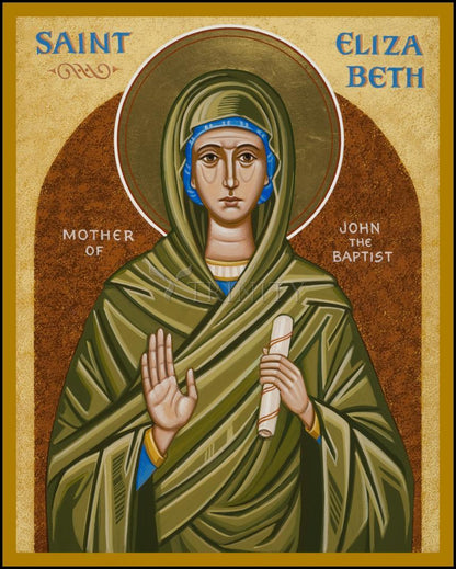 St. Elizabeth, Mother of John the Baptizer - Wood Plaque by Julie Lonneman - Trinity Stores
