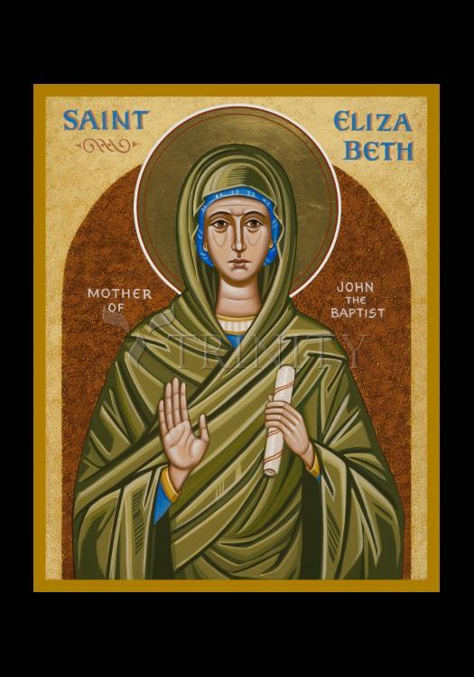 St. Elizabeth, Mother of John the Baptizer - Holy Card by Julie Lonneman - Trinity Stores