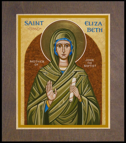 St. Elizabeth, Mother of John the Baptizer - Wood Plaque Premium by Julie Lonneman - Trinity Stores