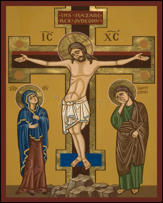 Crucifixion - Wood Plaque by Joan Cole - Trinity Stores