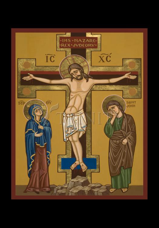 Crucifixion - Holy Card by Julie Lonneman - Trinity Stores