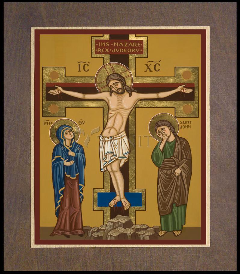 Crucifixion - Wood Plaque Premium by Julie Lonneman - Trinity Stores