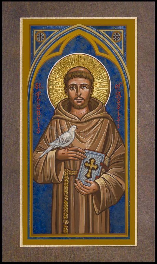 St. Francis of Assisi - Wood Plaque Premium by Julie Lonneman - Trinity Stores