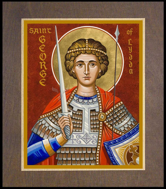 St. George of Lydda - Wood Plaque Premium by Julie Lonneman - Trinity Stores