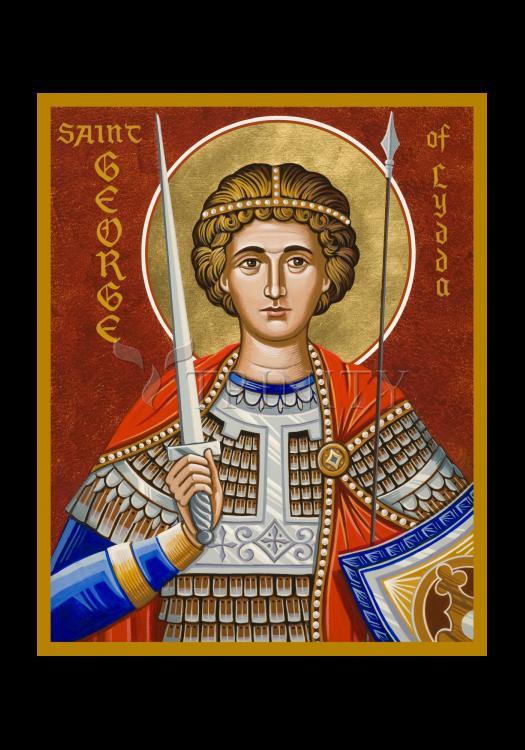 St. George of Lydda - Holy Card by Julie Lonneman - Trinity Stores