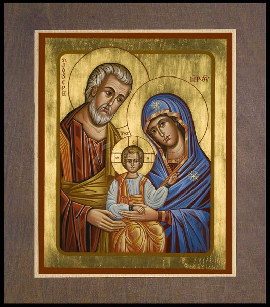 Holy Family - Wood Plaque Premium by Julie Lonneman - Trinity Stores