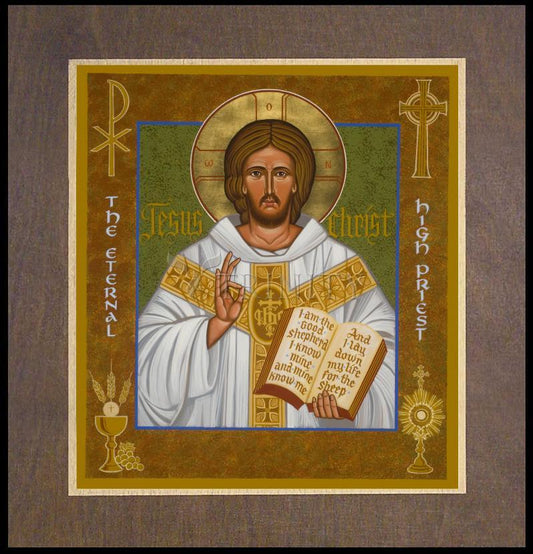Jesus Christ - Eternal High Priest - Wood Plaque Premium by Julie Lonneman - Trinity Stores