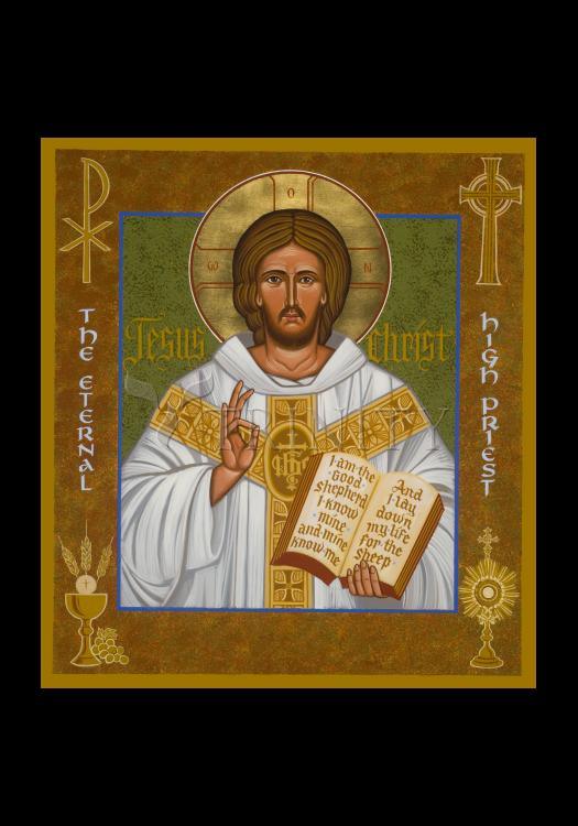 Jesus Christ - Eternal High Priest - Holy Card by Julie Lonneman - Trinity Stores