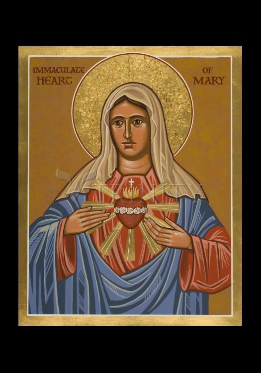 Immaculate Heart of Mary - Holy Card by Julie Lonneman - Trinity Stores