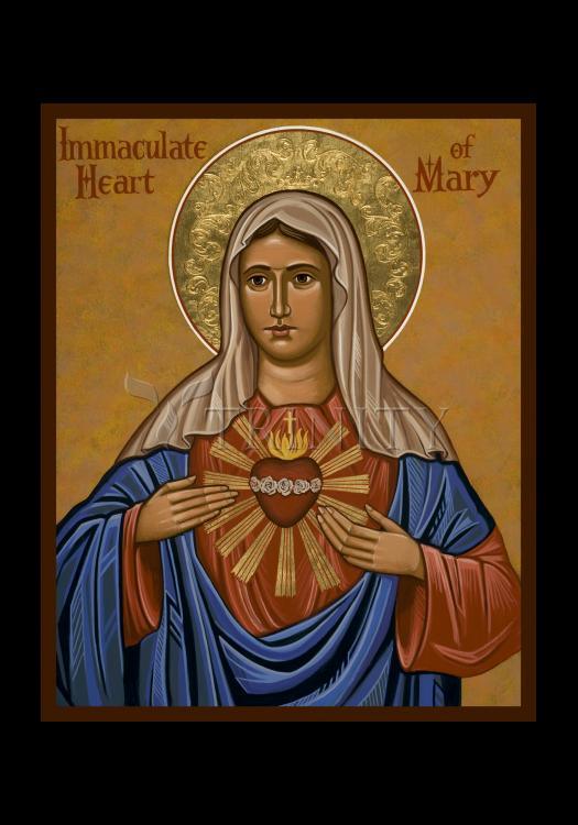 Immaculate Heart of Mary - Holy Card by Julie Lonneman - Trinity Stores