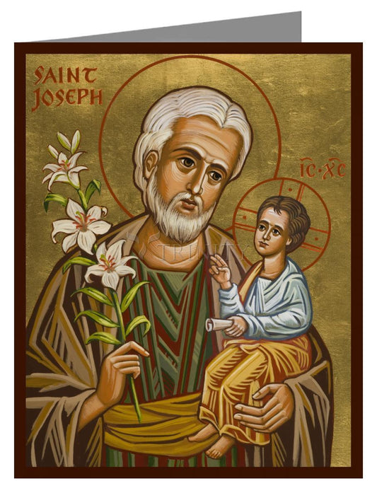 St. Joseph and Child Jesus - Note Card Custom Text by Julie Lonneman - Trinity Stores