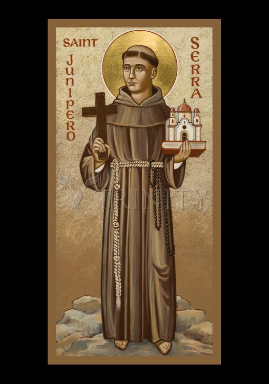 St. Junipero Serra - Holy Card by Julie Lonneman - Trinity Stores