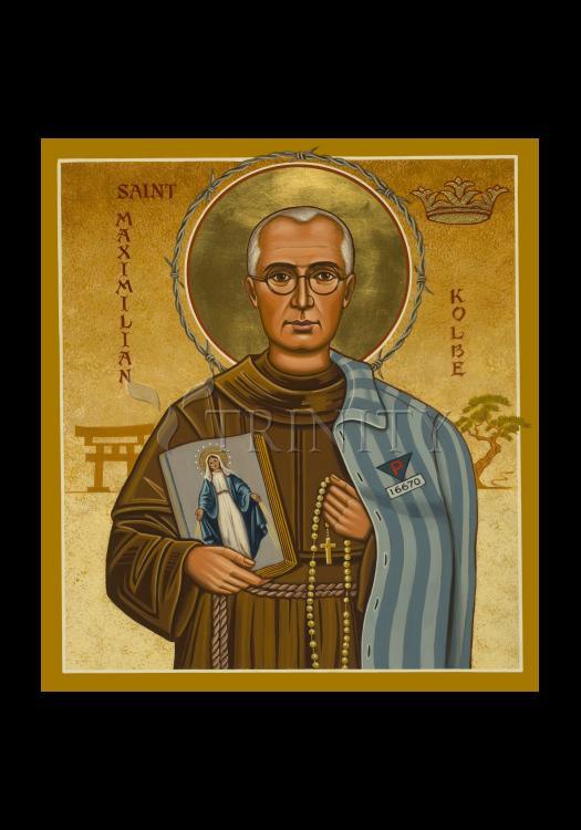 St. Maximilian Kolbe - Holy Card by Julie Lonneman - Trinity Stores