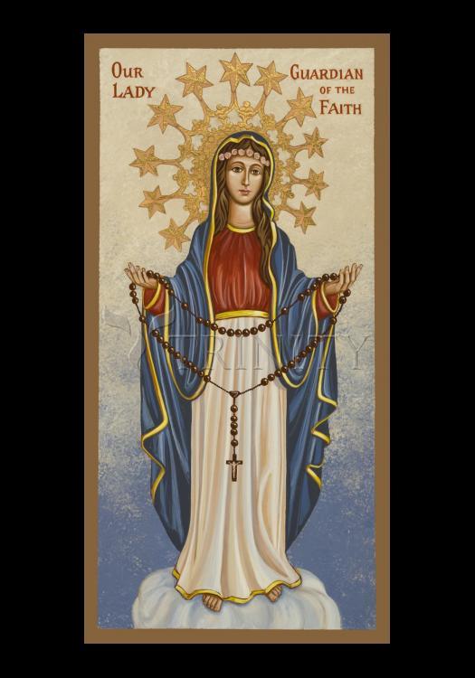 Our Lady Guardian of the Faith - Holy Card by Julie Lonneman - Trinity Stores