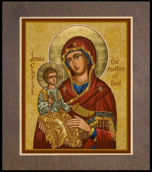 Mary, Mother of God - Wood Plaque Premium by Julie Lonneman - Trinity Stores