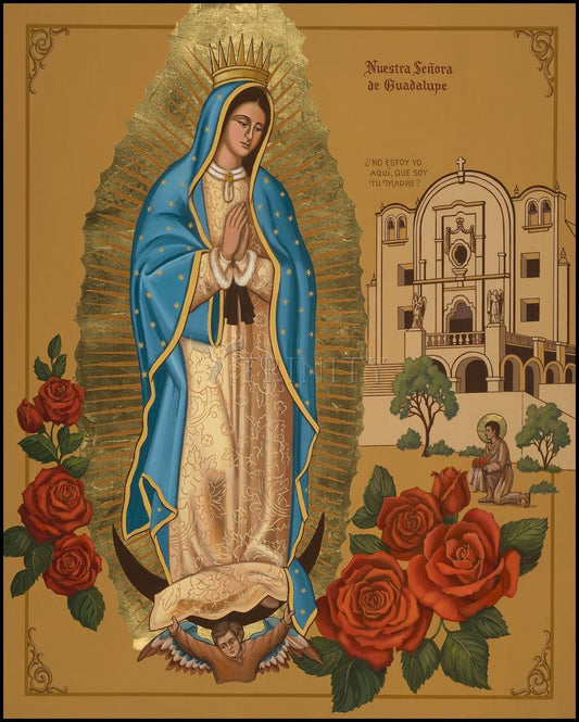 Our Lady of Guadalupe - Wood Plaque by Julie Lonneman - Trinity Stores