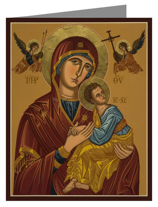 Our Lady of Perpetual Help - Virgin of Passion - Note Card by Julie Lonneman - Trinity Stores