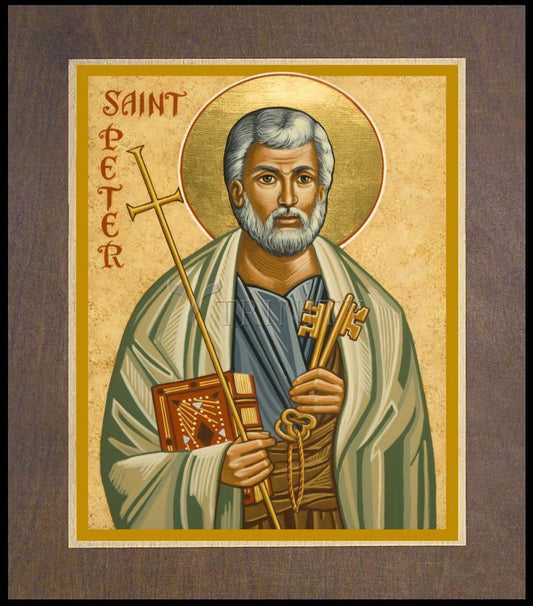 St. Peter - Wood Plaque Premium by Julie Lonneman - Trinity Stores