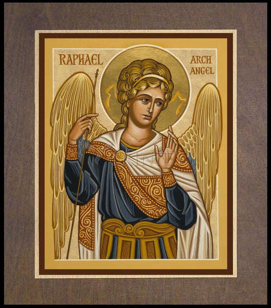 St. Raphael Archangel - Wood Plaque Premium by Julie Lonneman - Trinity Stores