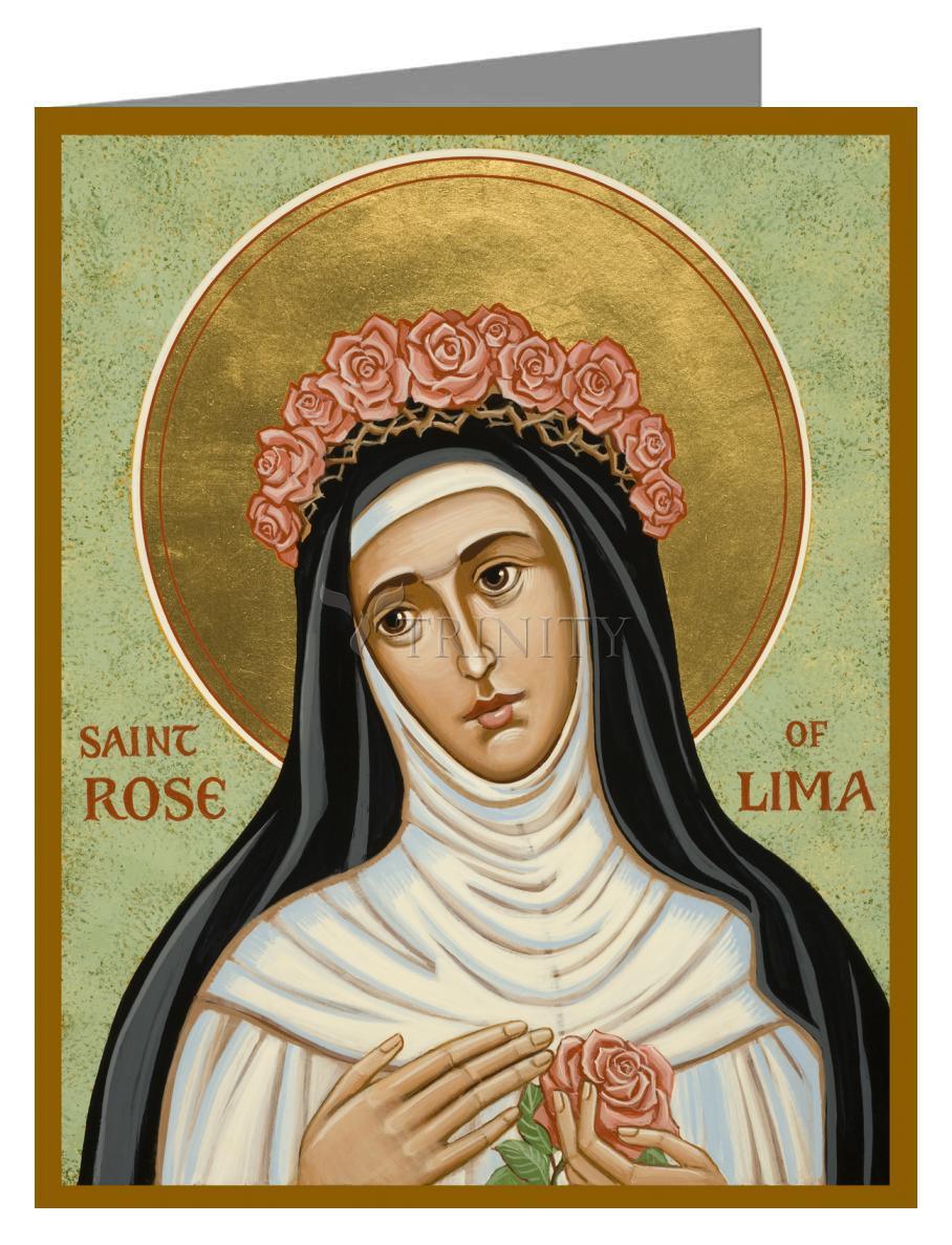 St. Rose of Lima - Note Card Custom Text by Julie Lonneman - Trinity Stores