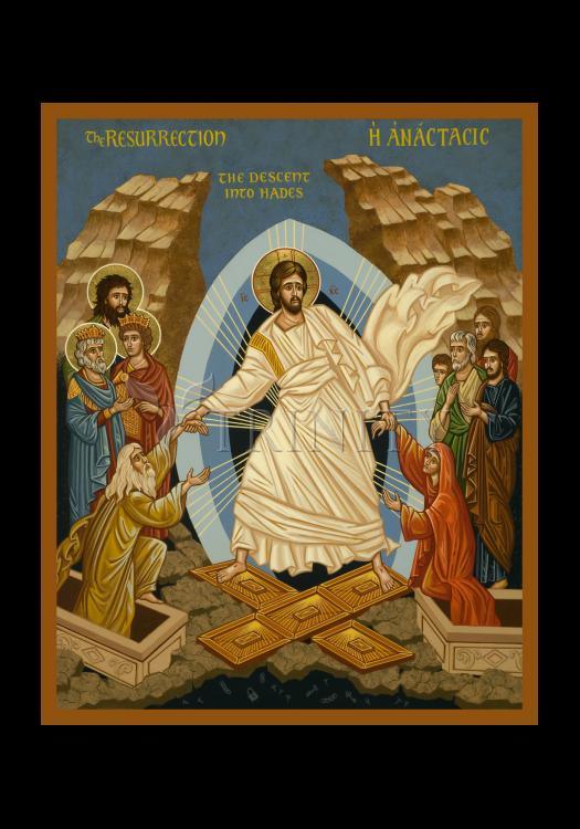 Resurrection - Descent into Hades - Holy Card by Julie Lonneman - Trinity Stores
