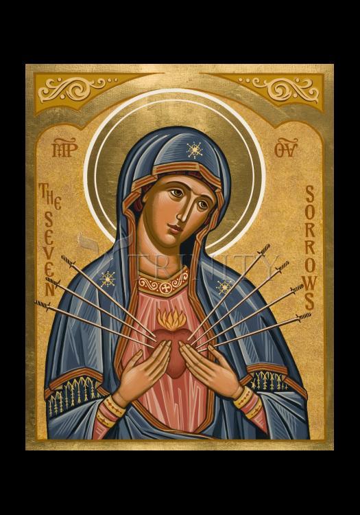 Seven Sorrows - Holy Card by Julie Lonneman - Trinity Stores