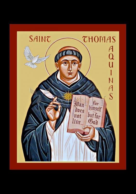 St. Thomas Aquinas - Holy Card by Julie Lonneman - Trinity Stores