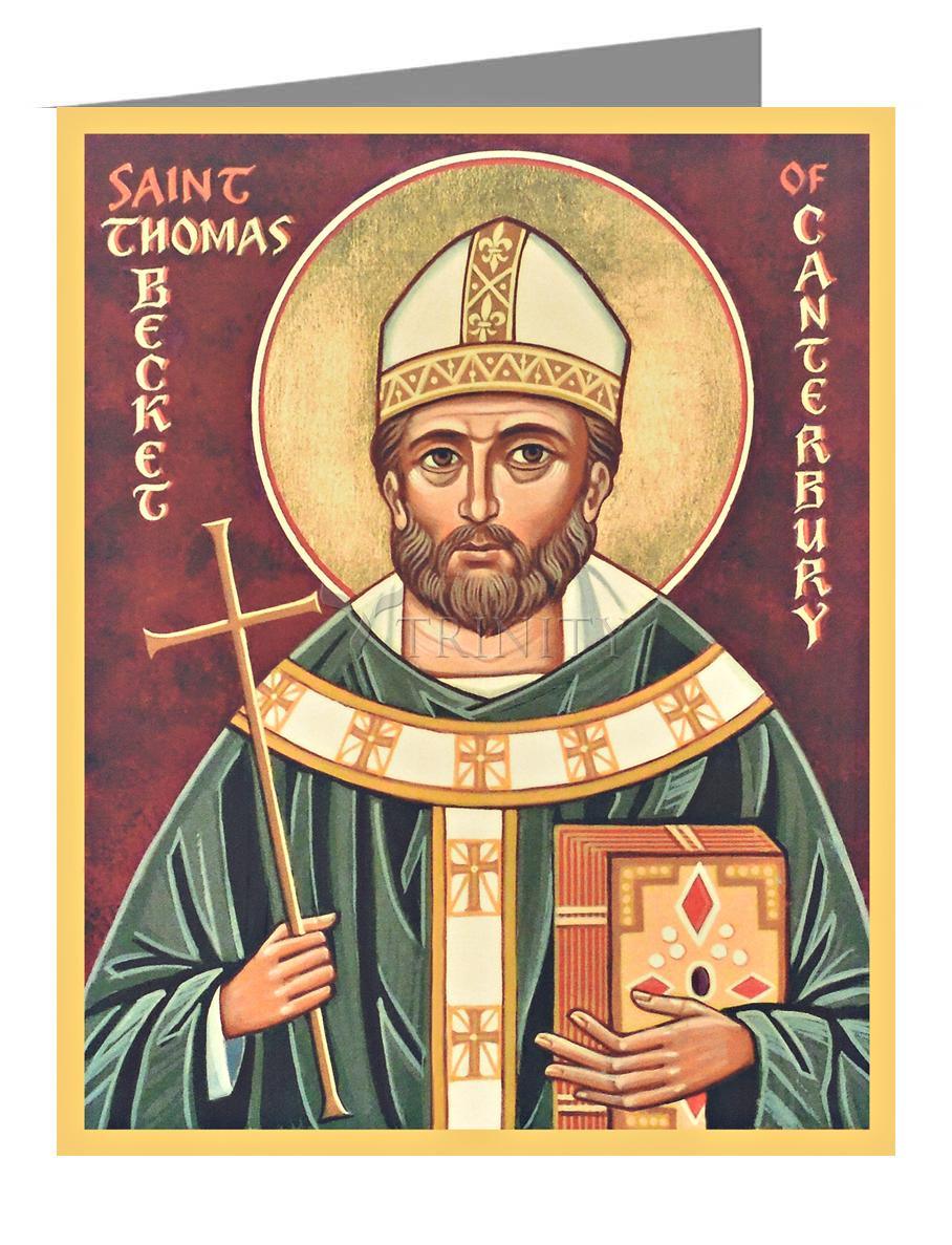 St. Thomas Becket - Note Card Custom Text by Julie Lonneman - Trinity Stores