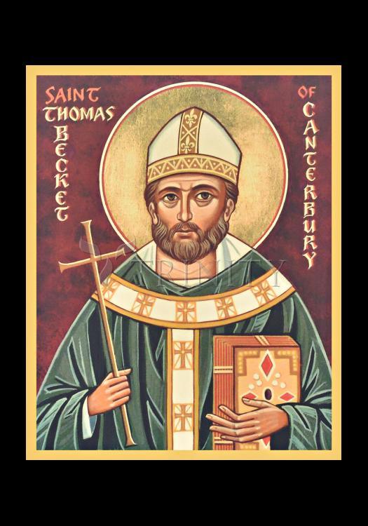 St. Thomas Becket - Holy Card by Julie Lonneman - Trinity Stores