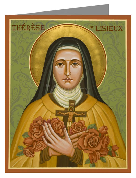 St. Thérèse of Lisieux - Note Card Custom Text by Julie Lonneman - Trinity Stores