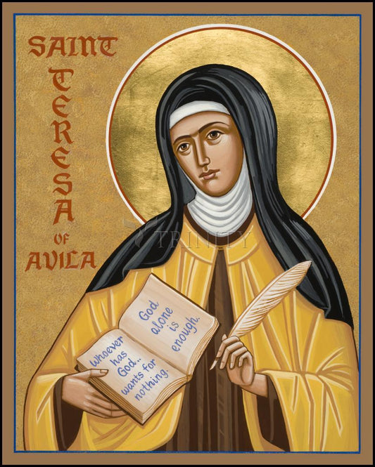 St. Teresa of Avila - Wood Plaque by Julie Lonneman - Trinity Stores