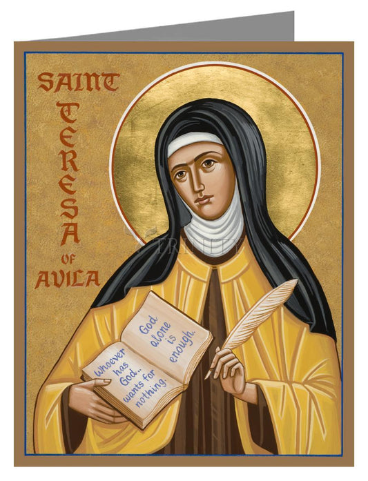 St. Teresa of Avila - Note Card Custom Text by Julie Lonneman - Trinity Stores