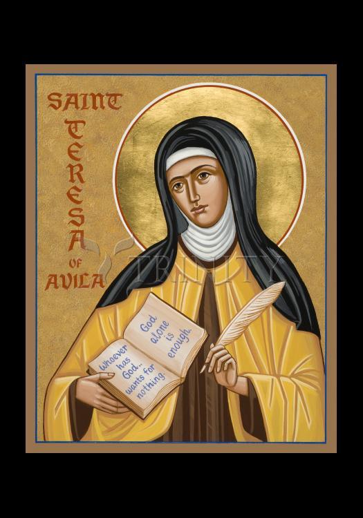 St. Teresa of Avila - Holy Card by Julie Lonneman - Trinity Stores