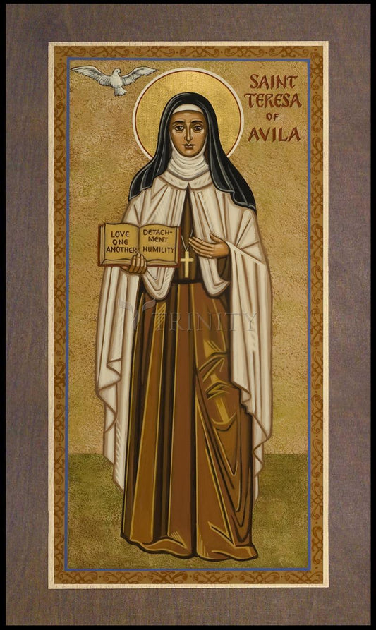 St. Teresa of Avila - Wood Plaque Premium by Julie Lonneman - Trinity Stores