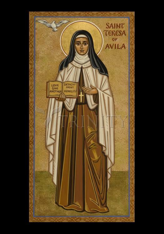 St. Teresa of Avila - Holy Card by Julie Lonneman - Trinity Stores