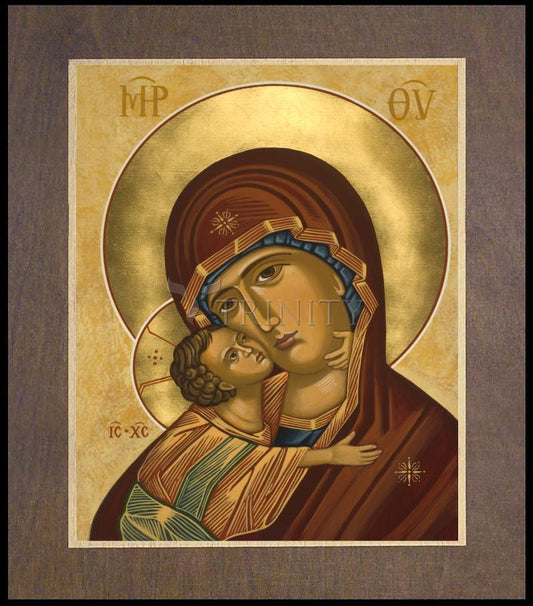 Virgin of Vladimir - Wood Plaque Premium by Julie Lonneman - Trinity Stores
