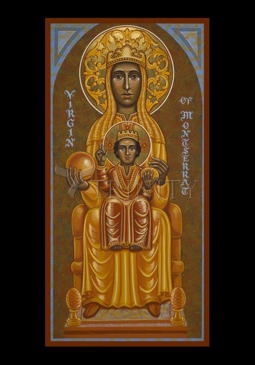 Virgin of Montserrat - Black Madonna - Holy Card by Julie Lonneman - Trinity Stores
