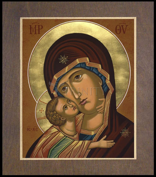 Virgin of Vladimir - Wood Plaque Premium by Julie Lonneman - Trinity Stores