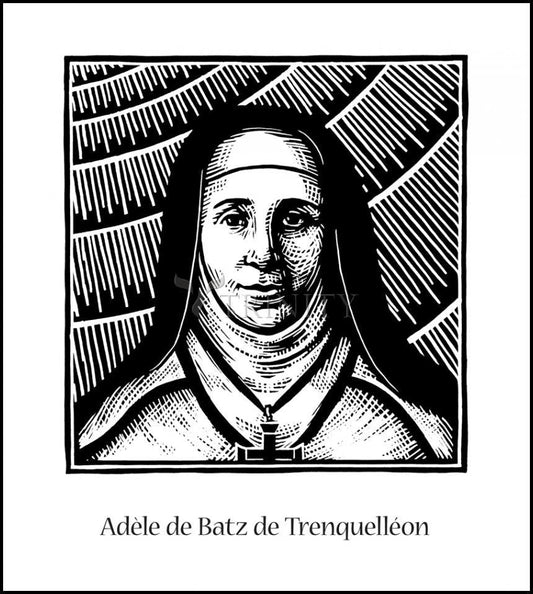 Bl. Adèle de Batz de Trenquelléon - Wood Plaque by Julie Lonneman - Trinity Stores