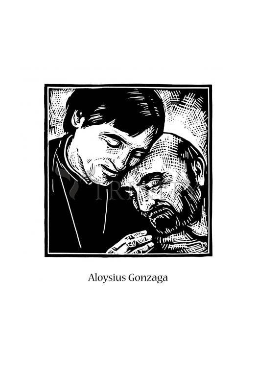 St. Aloysius Gonzaga - Holy Card by Julie Lonneman - Trinity Stores