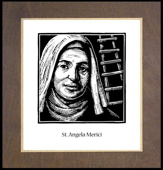 St. Angela Merici - Wood Plaque Premium by Julie Lonneman - Trinity Stores