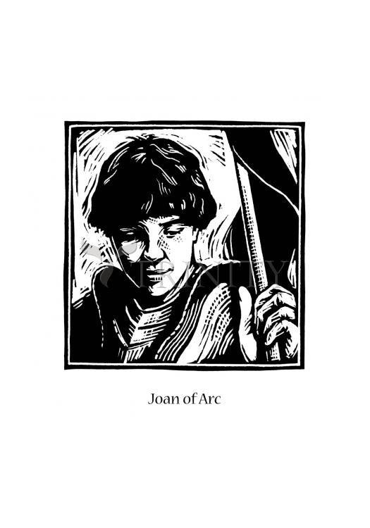 St. Joan of Arc - Holy Card by Julie Lonneman - Trinity Stores