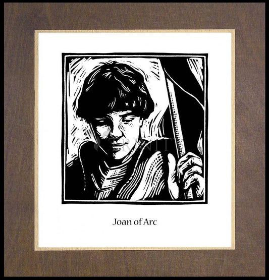 St. Joan of Arc - Wood Plaque Premium by Julie Lonneman - Trinity Stores